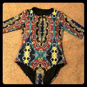 Multicolored swimming suit